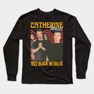 Catherine Wheel Vintage 1992 // 1922 Black Metallic Original Fan Design Artwork Long Sleeve T-Shirt